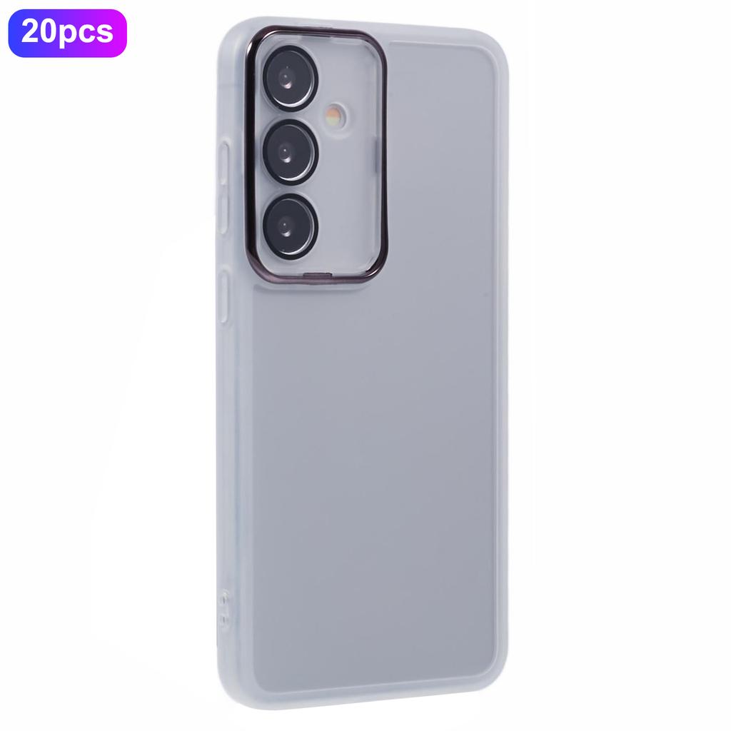 Bulk Purchasing 20Pcs For Samsung Galaxy S24 Case Electroplated Camera Frame TPU Phone Cover Precise Cutouts
