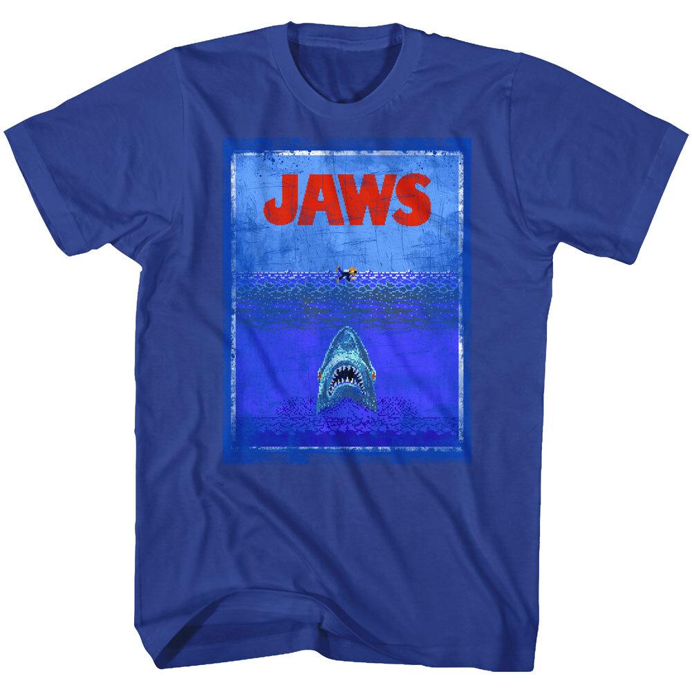 Jaws 70 Thriller Movie 8 Bit Video Game Terror From The Depths Men T Shirt XL