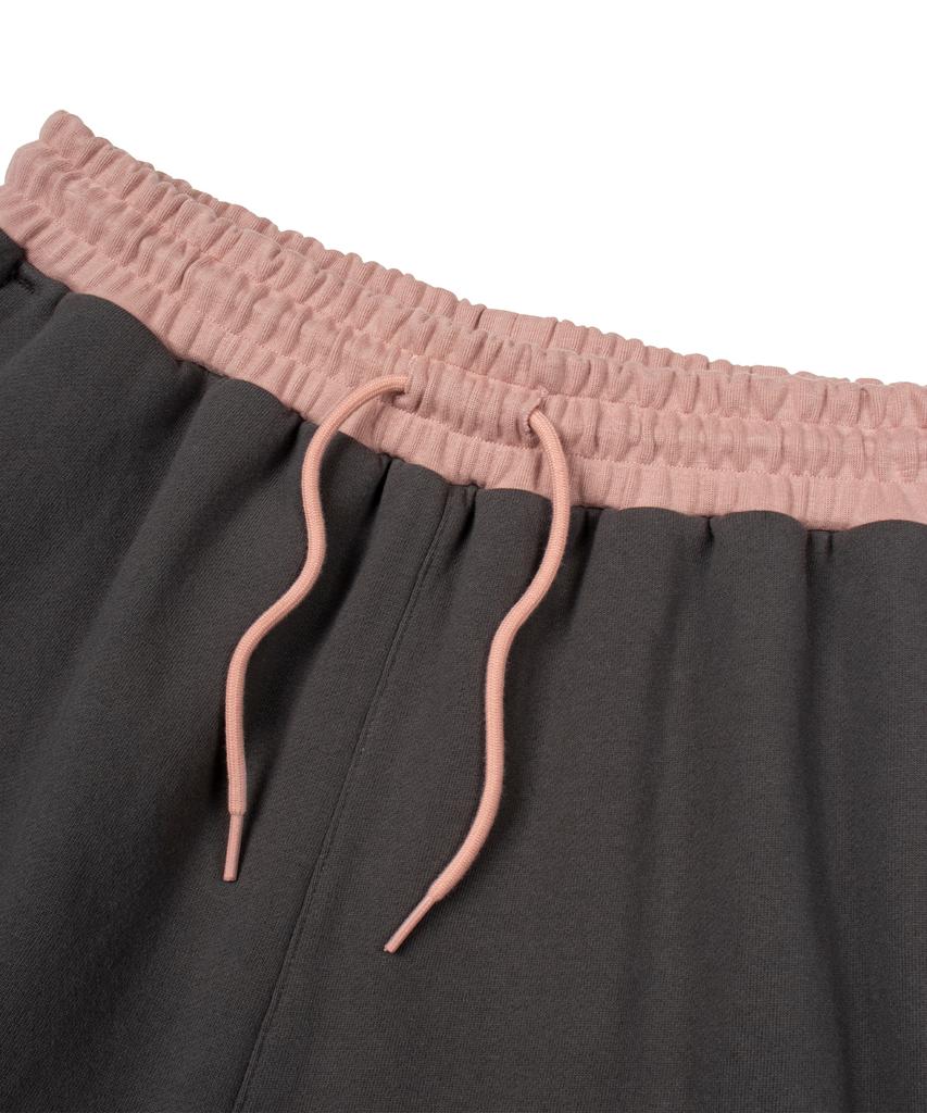 Palet Color Block Sweat Shorts Charcoal