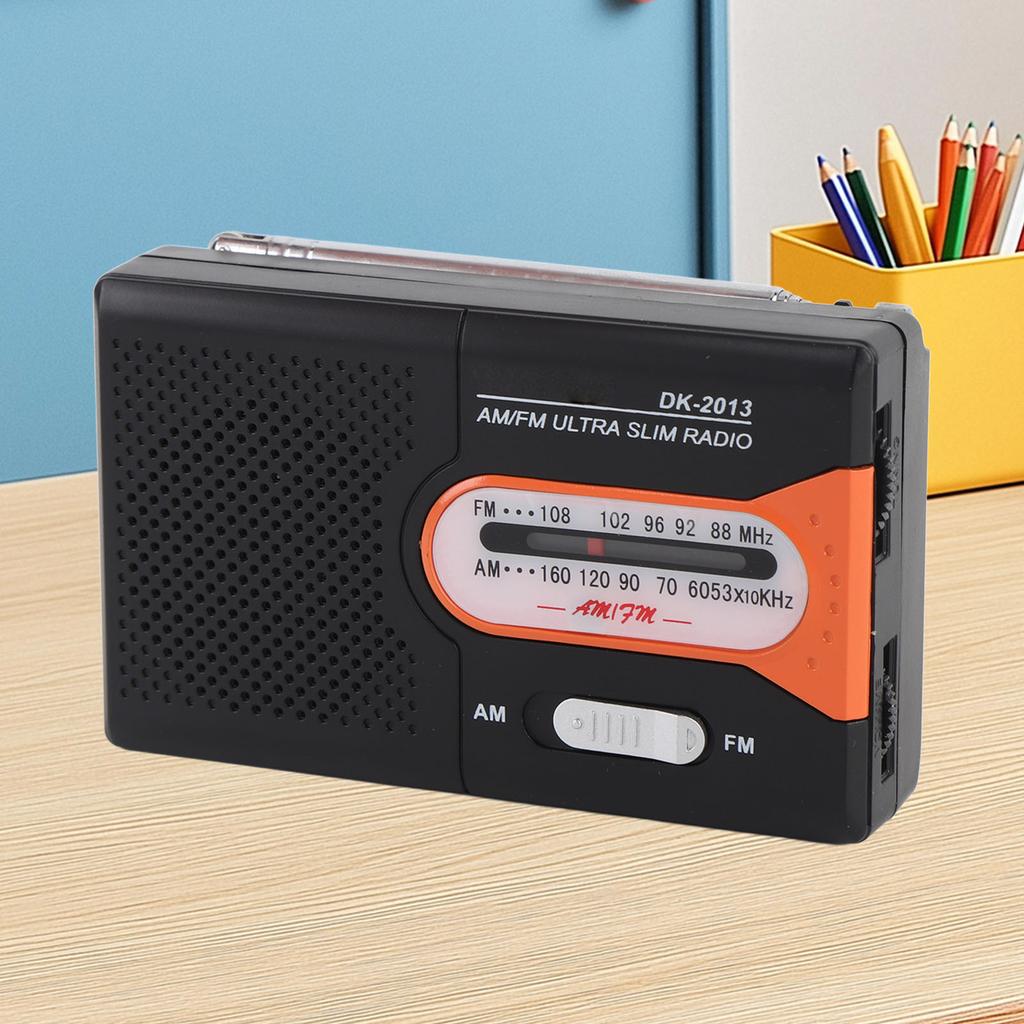 Portable Radio AM FM Battery Operated ket Transistor Radio with Spker and Hdphone for Home Outdoor