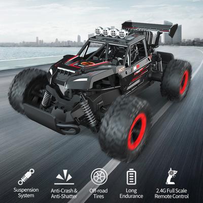 2,4 GHz Fernbedienung Geländewagen 4 Räder Wiederaufladbares elektrisches RC-Stuntauto Hochgeschwindigkeitsfahrzeug Crawler Truck Spielzeug Kleinkinder Jungen Mädchen Geschenk
