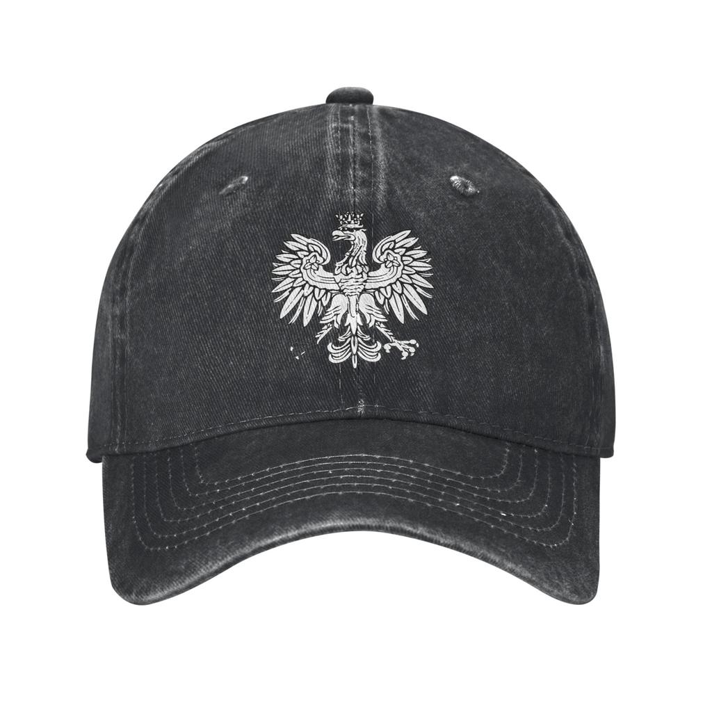 Polnischer Weißer Adler Denim Stoff Kappe Lässige Baseballkappen Verstellbare Mütze Sommer Unisex Baseballkappen
