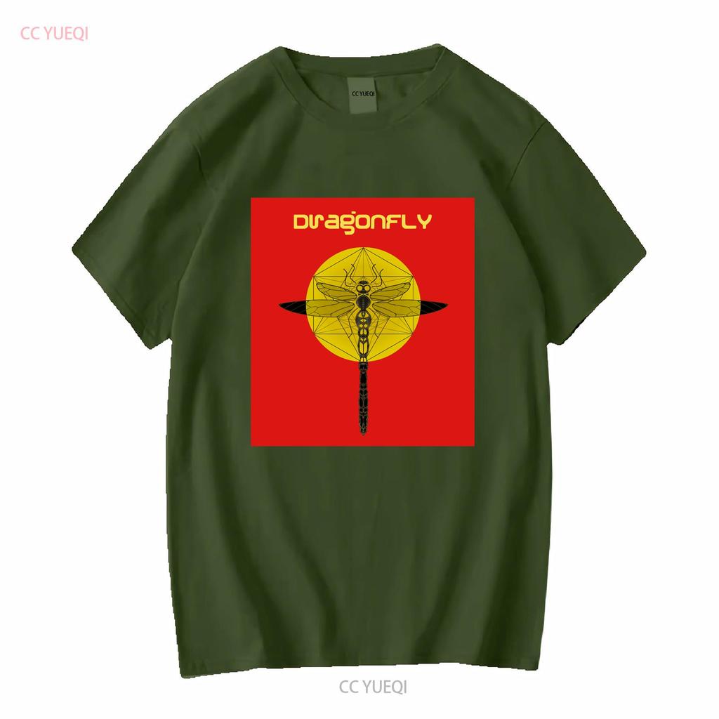 Psychedelic Trance Music Dragonfly Records Mens Cotton T Shirt vintage Washed Stretched Stylish Slightly Comfortable Versatile