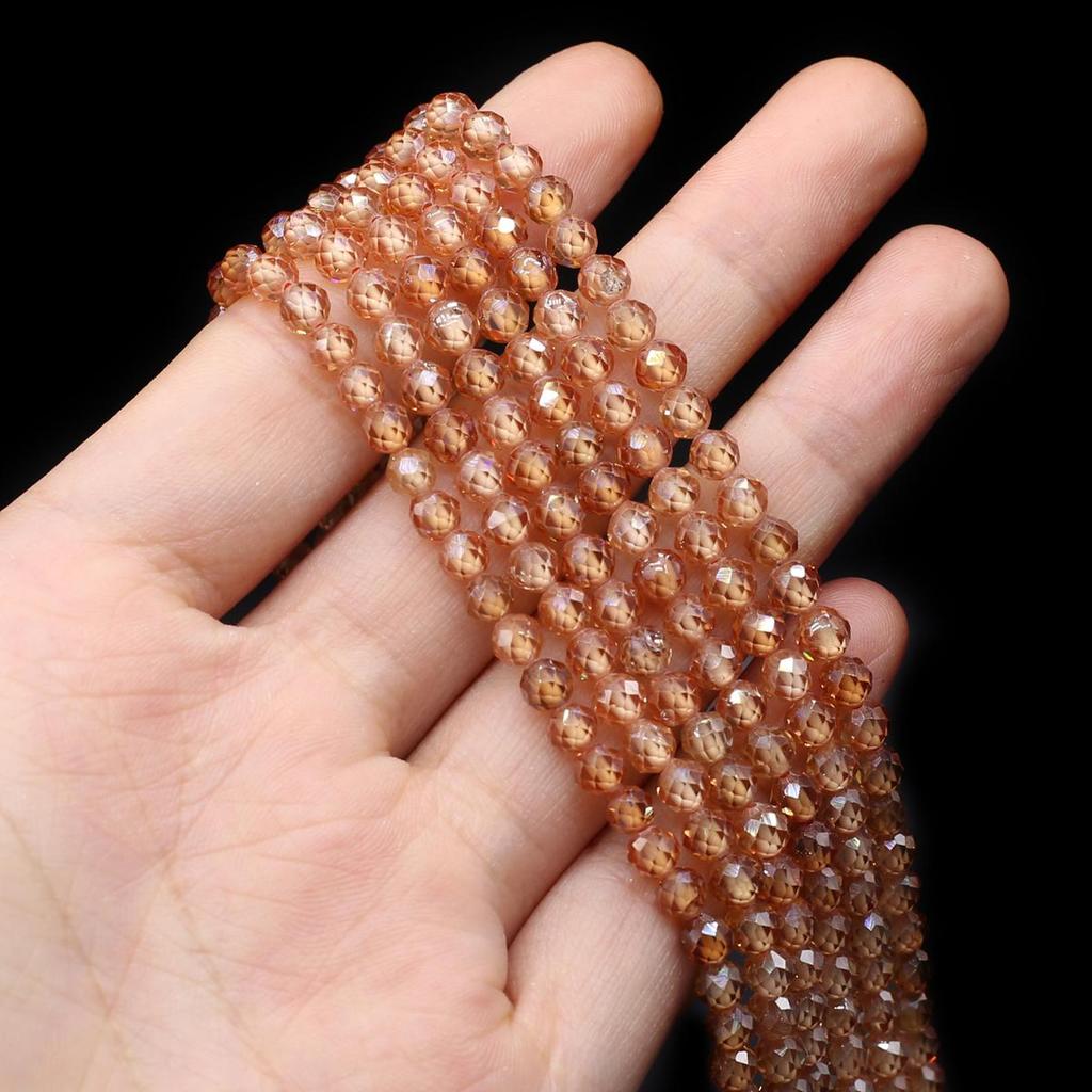 Natural Stone Faceted Beads Zircon Small Beads 4 MM Charms For Jewelry Making DIY Necklace Bracelet Earrings Accessory