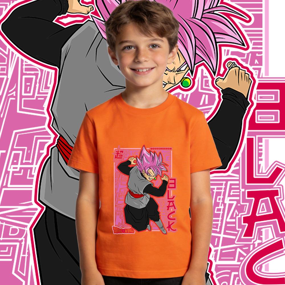 Dbz Black Goku Anime Kids Cotton Printed T Shirt Boys Girls Casual Soft Breathable Top Summer Clothes