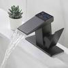 Luxury High Tech Digital Display Faucet ℉℃ Bathroom Basin Temperature Sensor Faucet Kitchen Sink Mixer Tap Vanity Waterfall Tap