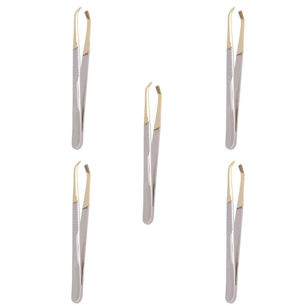 Eyebrow Tweezers Clip Plucking Clips Make Up Tool Stainless Steel Slant Tip Eyes Tweezer Clip for Face Hair Removal High Quality
