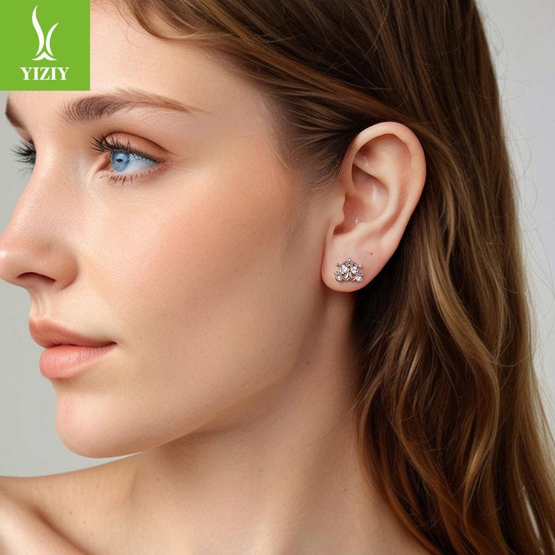 Vintage Fairy Tale Pumpkin Car Stud Earrings French Elegant Romantic S925 Sterling Silver Stud Earrings