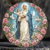 Vintage Metal Wall Art Virgin Mary with Jesus Religious Home Decor