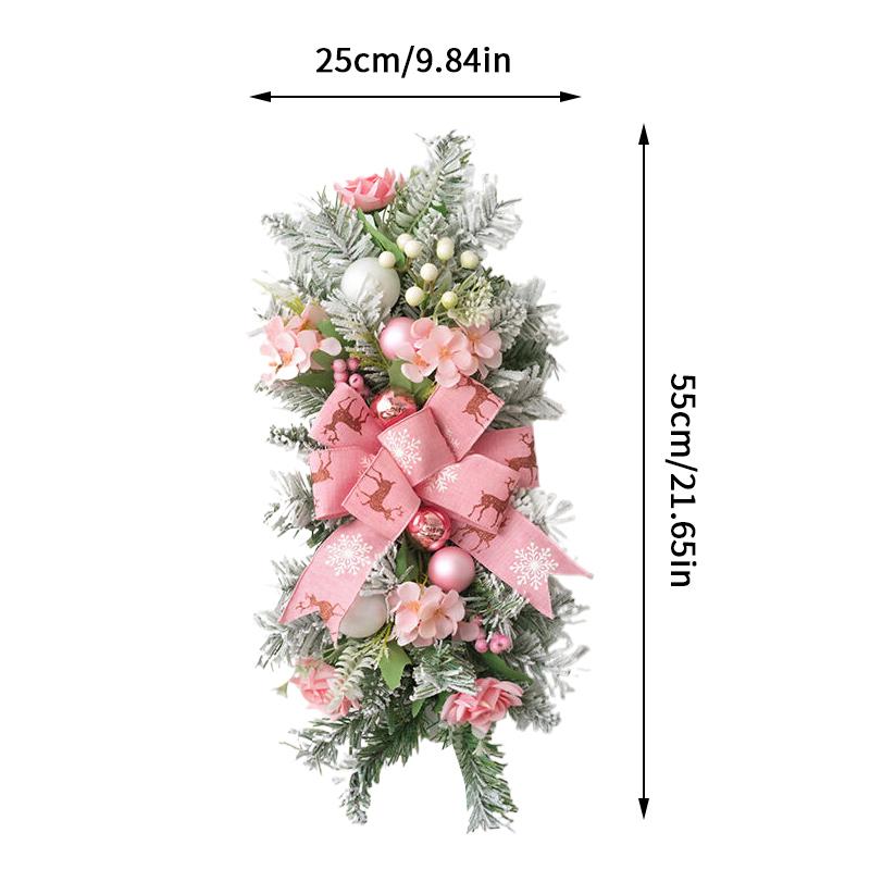 Christmas Staircase Decoration Wreath Party Gift Christmas Home Furnishing With Led Decoration Prop Evening Party Dress Up Prop