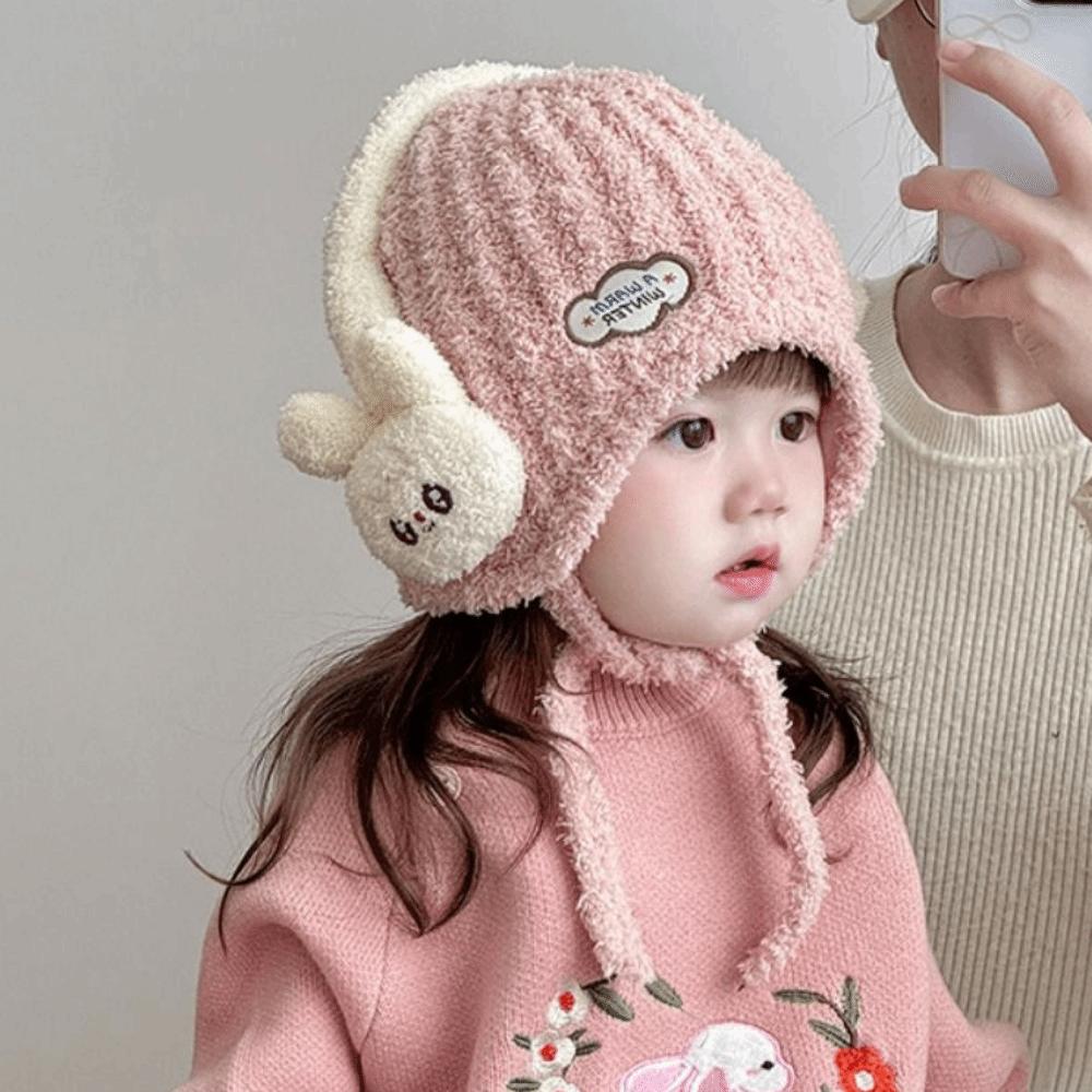Cartoon Children's Plush Knitted Hat Animal Pattern Kids Ear Protection Hat  Photography Props