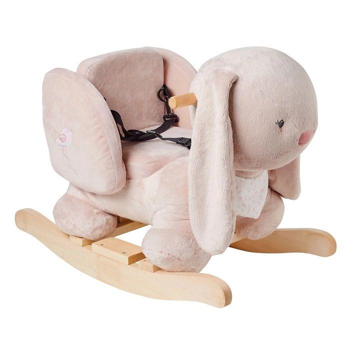 Bascule Lapin Beige NATTOU - Alice &amp; Pomme - Blanc - Mixte - 65x34x45 cm - Enfant