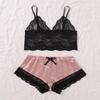 Sexy dreiteiliger Pyjama-Set aus Spitze - Europäischer & Amerikanischer Stil