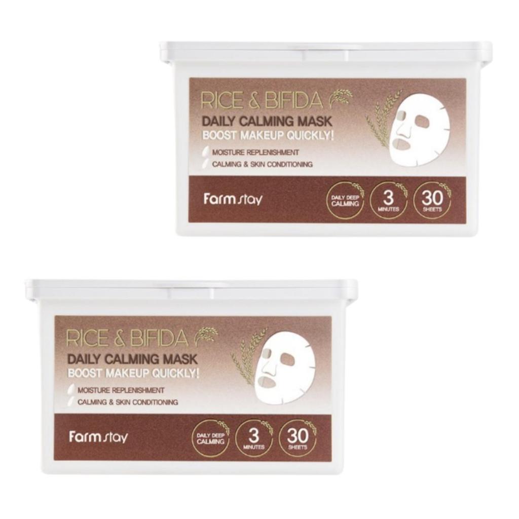 Farmstay Rice & Bifida Daily Calming Mask 30ea