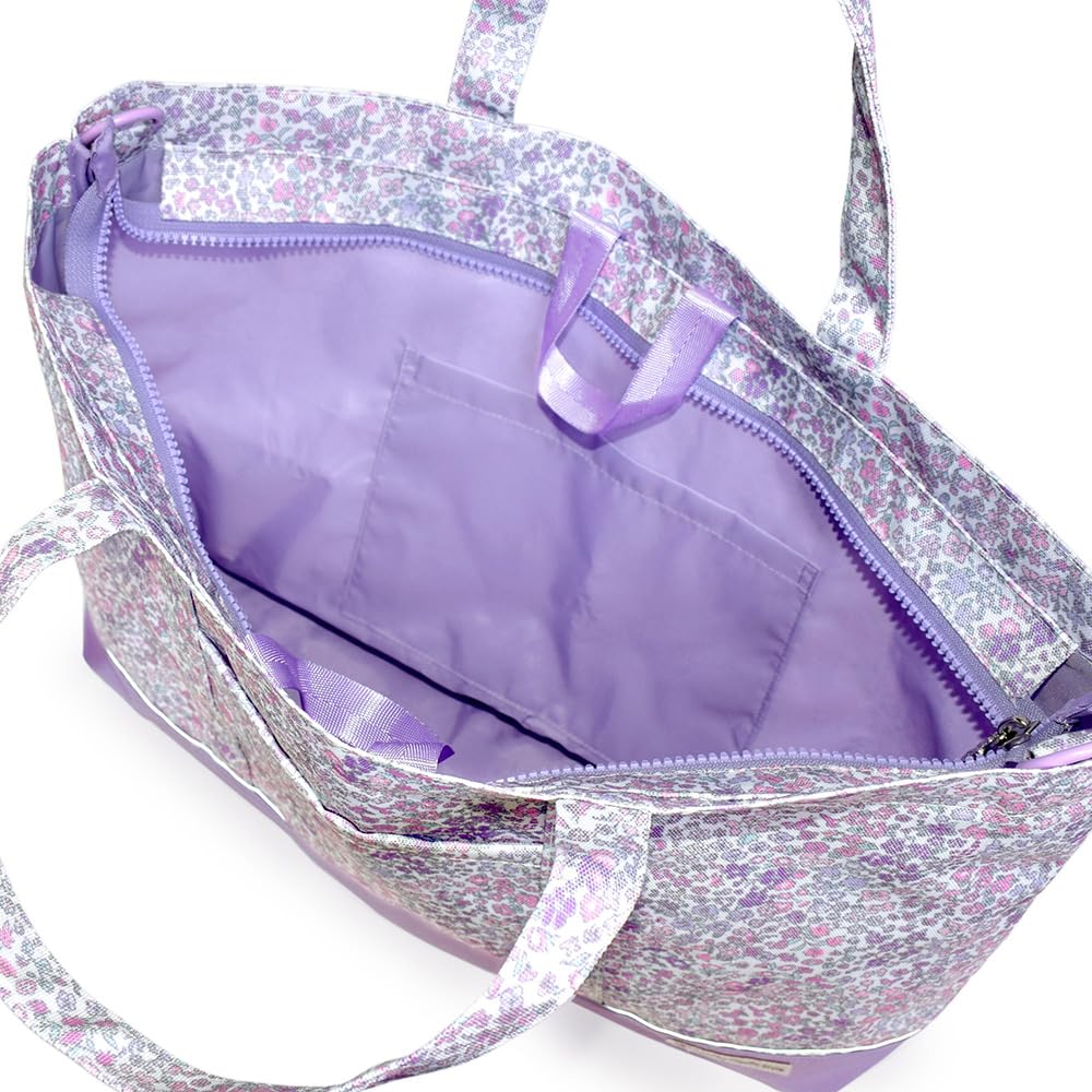 COLORFUL CANDY STYLE Gusseted Shoulder Bag [2026 Spring Model] Water-Repellent, Lightweight Floral Mist Design, Stain-Resistant, Wrinkle-Resistant, La