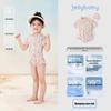JELLYBABY Girls' French Floral One-Piece Swimsuit
