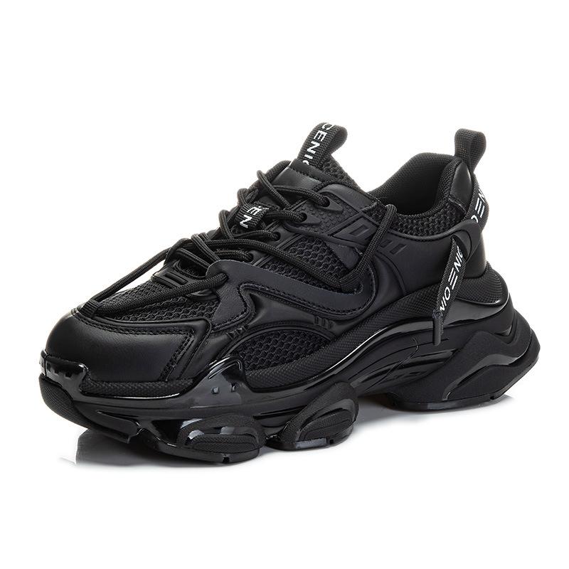 Popcorn cover shell bottom leather dad shoes women's 2025 spring new women's sports shoes women's casual versatile shoes