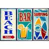 Träskylt Dekorativ Vägg- och Dörrskylt Lämplig för Strandbar Surfentusiaster Strandbar Surfing