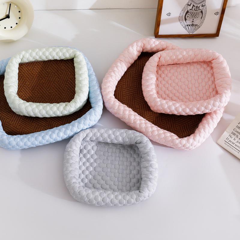 Guinea Pig & Hamster Cooling Mat - Rattan Woven Nest for Small Pets