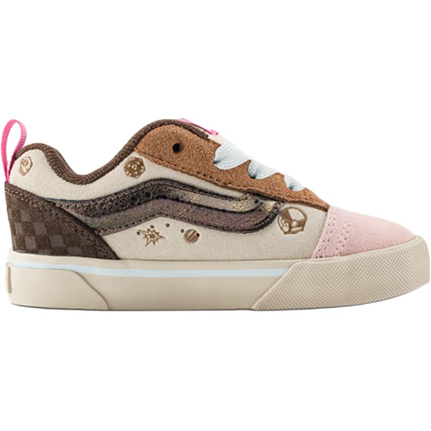 Pop Mart X Vans Knu Skool Space Molly Pohodlné Měkké Nízké Vycházkové Boty Dětské Boty Hnědá Růžová Modrá VN000EFBH121