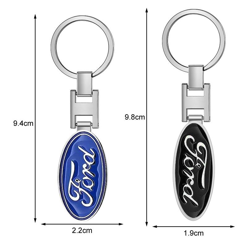3D Styling Metal Car Key Ring Anniversary Badge Keychain Accessories For Ford Focus Mondeo Kuga Fiesta MK7 Escort Explorer Edge 2 4 MK2 MK4