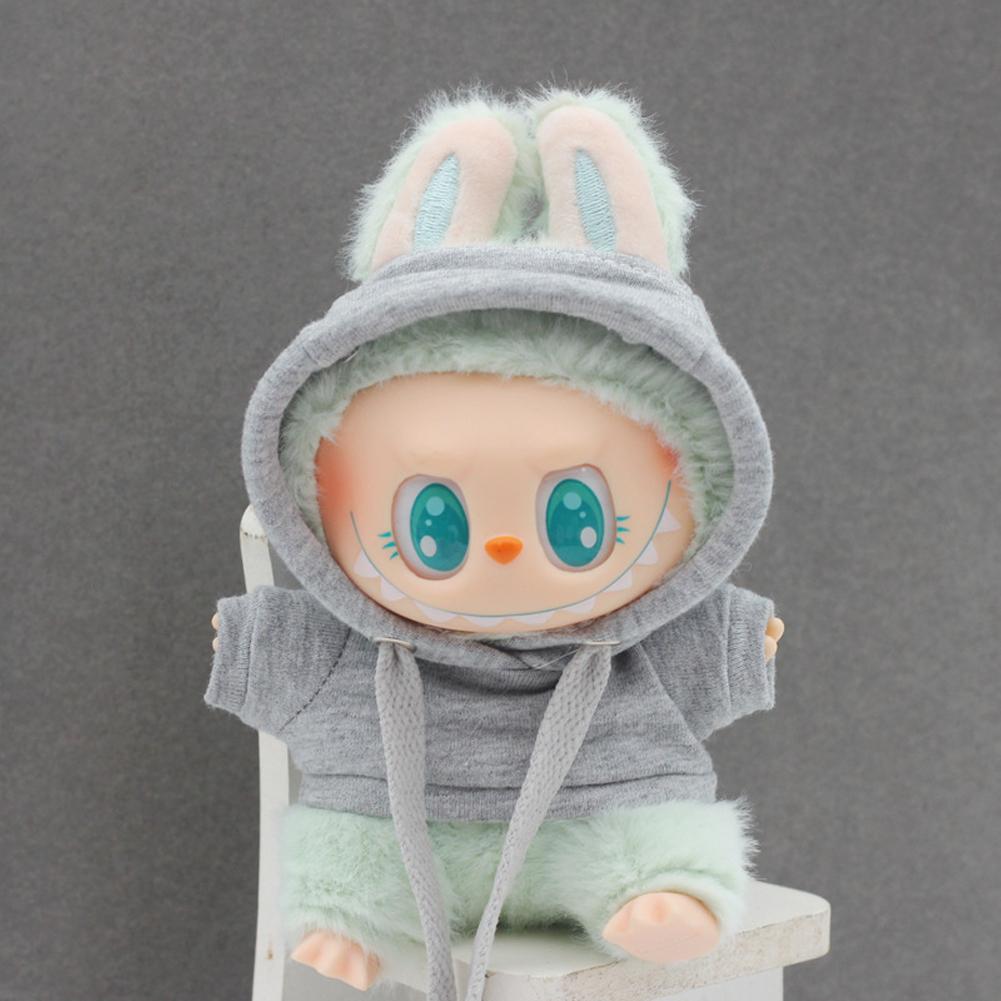 For Labubu Doll Clothes Fashion Clothes Hoodies Doll Clothes Color Match Hoodies Dolls Accessories Cute Decoration Little Cloths