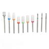 10pcs Nail Drill Bits Set Tungsten Carbide Ceramic Fast Removal Fine Grit Acrylic Gel Nail Bit Kit for Manicure Pedicure