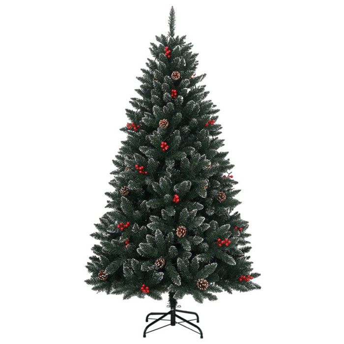 VidaXL Sapin de Noël artificiel 150 LED 150 cm, arbre de Noël, sapin de Noël réaliste, ornement de Noël, faux sapin de Noël, 3315754