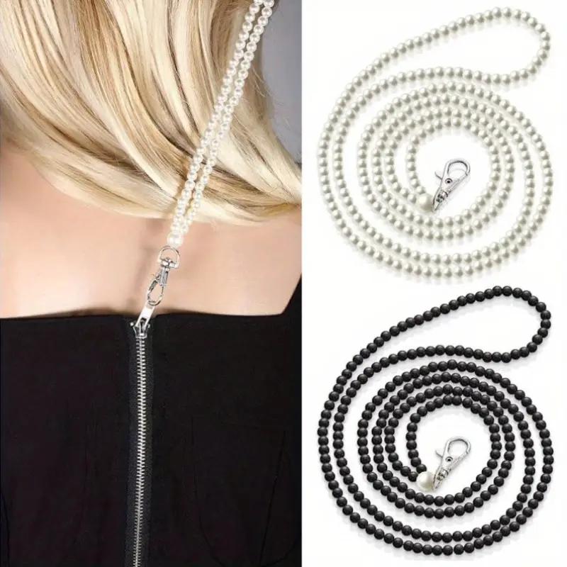 HOT Selling 2 In 1 Beaded Zipper Assistant Tool Pearl Neck Lanyard Zipper Puller Zipper Auxiliary Tool Pearl Chain