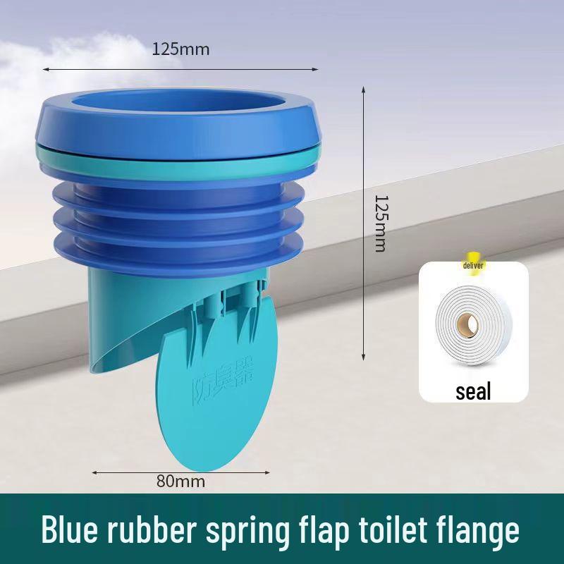 Odor & Leak-Proof Toilet Flange with Integrated Check Valve Odor Proof Seal Single Spring Check Valve