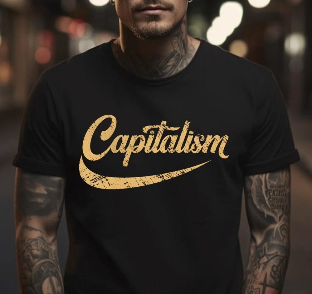 Capitalism Black T-Shirt, S-5XL Unisex T-Shirt XXXXL