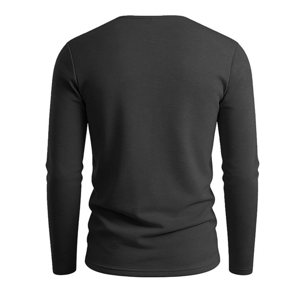 Men Long Sleeve T Shirt V Neck Solid Color Casual Streetwear Lightweight Comfortable Fit Simple Design Long Sleeve Top