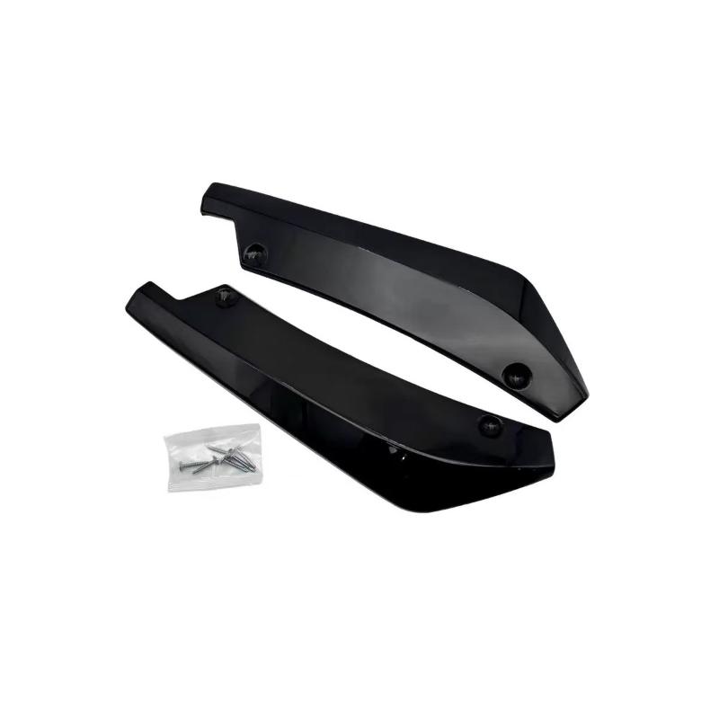 

Universal Car Rear Bumper Lip Diffuser Carbon Fiber Style Anti Crash Corner Spoiler Canard Trim Car Decoration Accessories Black