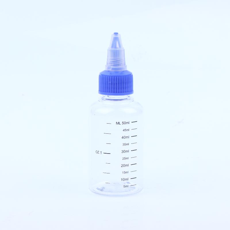 1Pc 30-500Ml Clear Pet Graduated Bottles Twist Cap Refillable Liquid Sample Container Inks Oils Arts Hair Dye Water Bottle