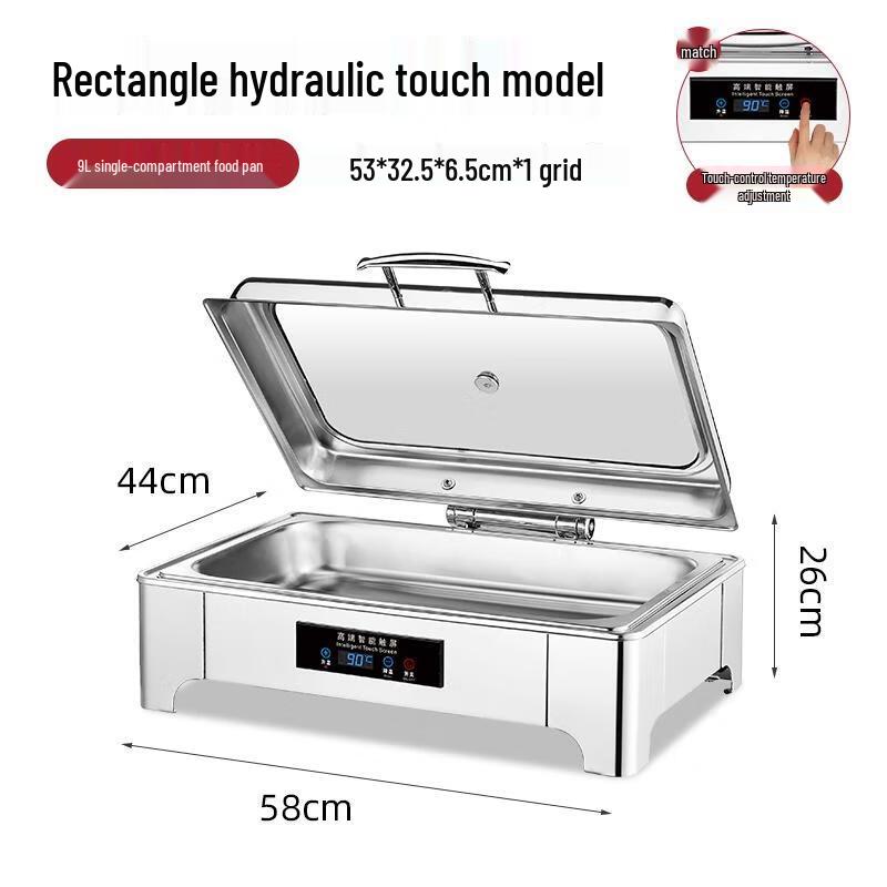 HANDUNYOU 9L Stainless Steel Electric Buffet Food Warmer