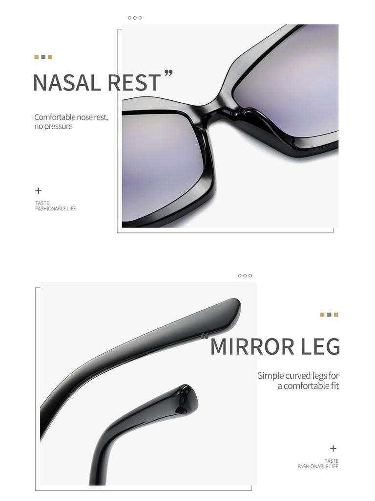 Modne europejskie i amerykańskie okulary przeciwsłoneczne z dużymi oprawkami motylkowymi do stylu ulicznego