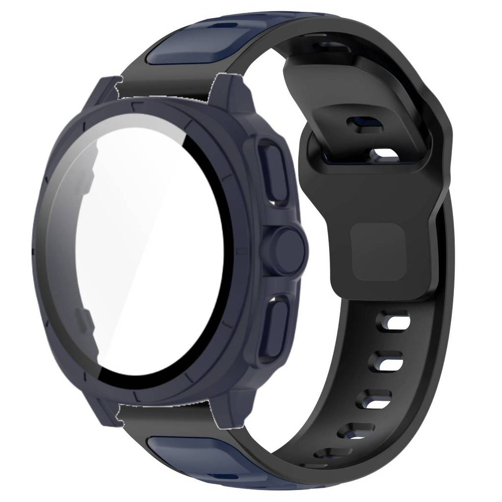 Silicone Band +Tempered Glass Case For Samsung Watch 7 40mm 44mm Strap Protector Cover For Samsung Galaxy Watch 7 44mm 40mm