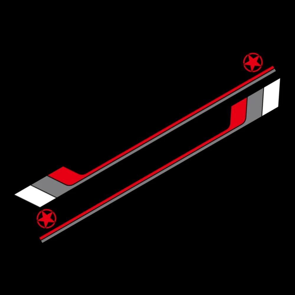 

2PCS Car Door Side Sticker Racing Sport Waterproof Vinyl Decal Auto Body Exterior Decoration Accessories for Toyota Hilux MK8 White Grey Red