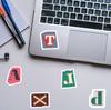 50 Retro English Letter Graffiti Stickers for DIY Journals and Decoration