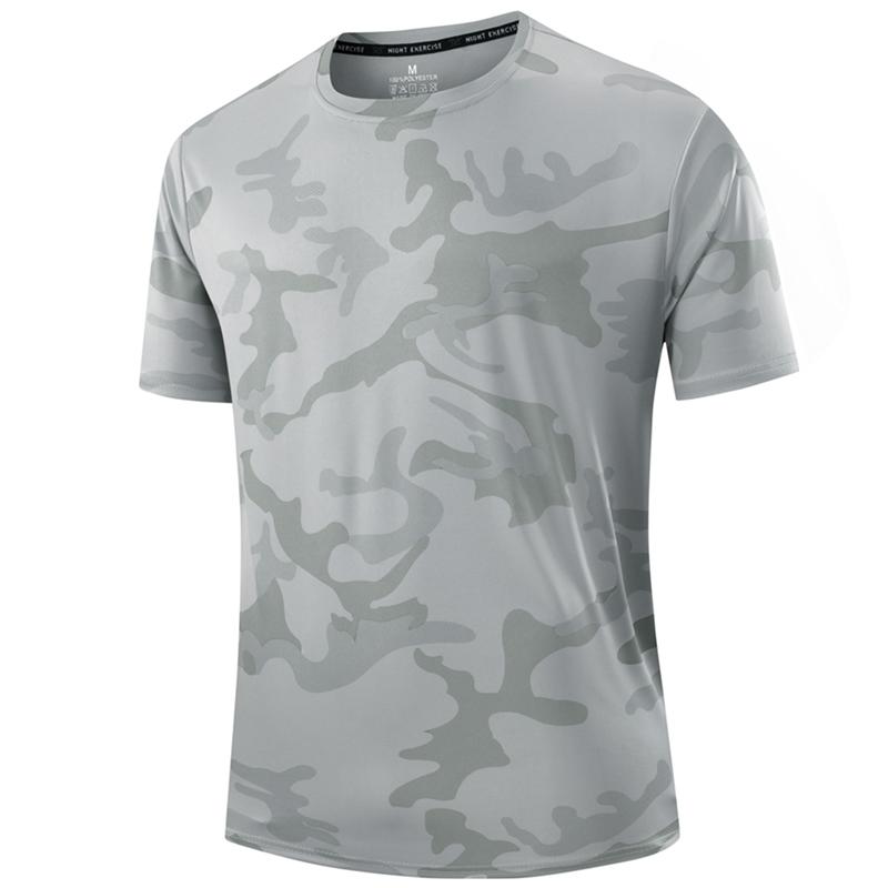 Sports T-shirt Men's Summer Loose Breathable Casual Ice Silk Short Sleeved Running Fitness Thin Half Sleeved T-shirt