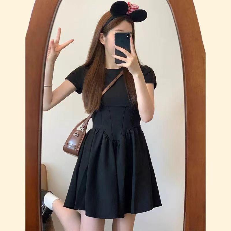 (original size) retro high-end dress women's summer small design sense thin hip skirt