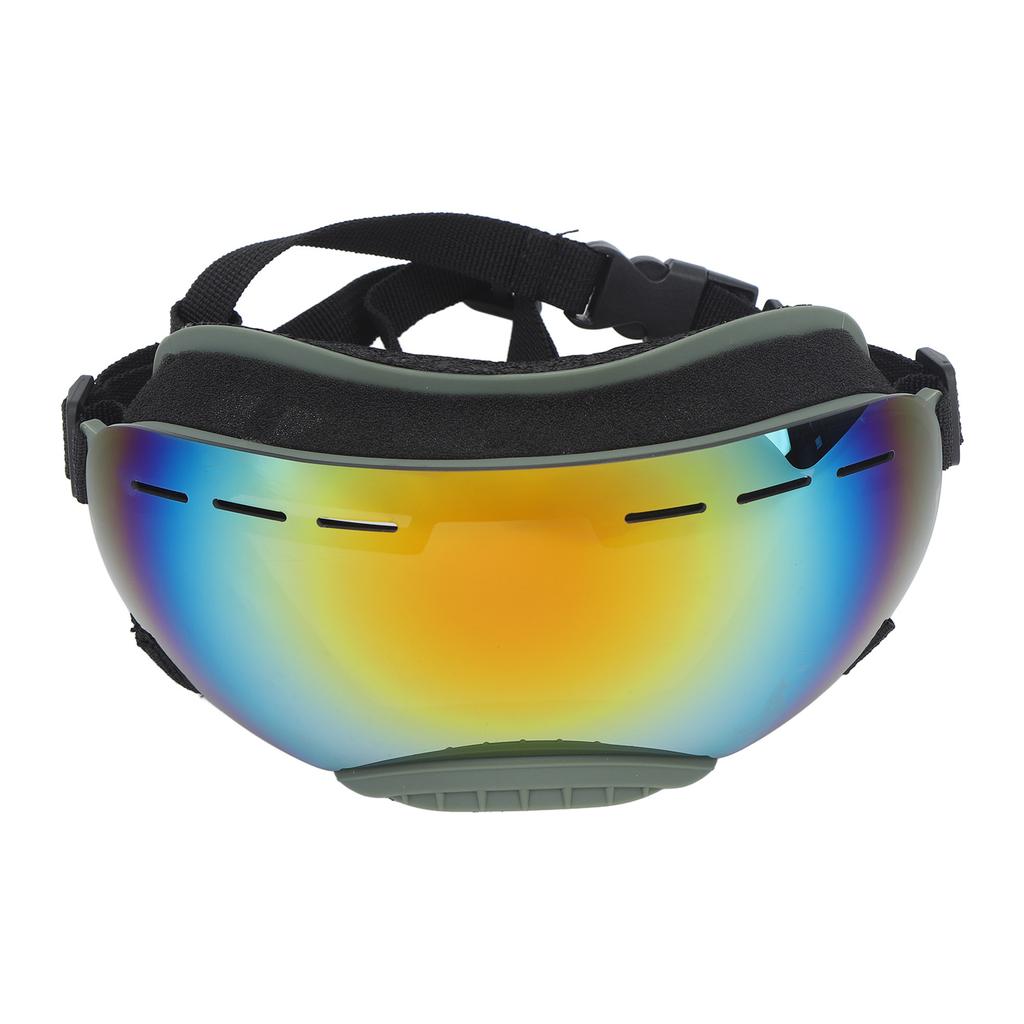 Dog Sunglasses Fashionable UV Protection Adjustable Elastic Dog Goggles with OD Green Frame for Medium Large Dogs Red