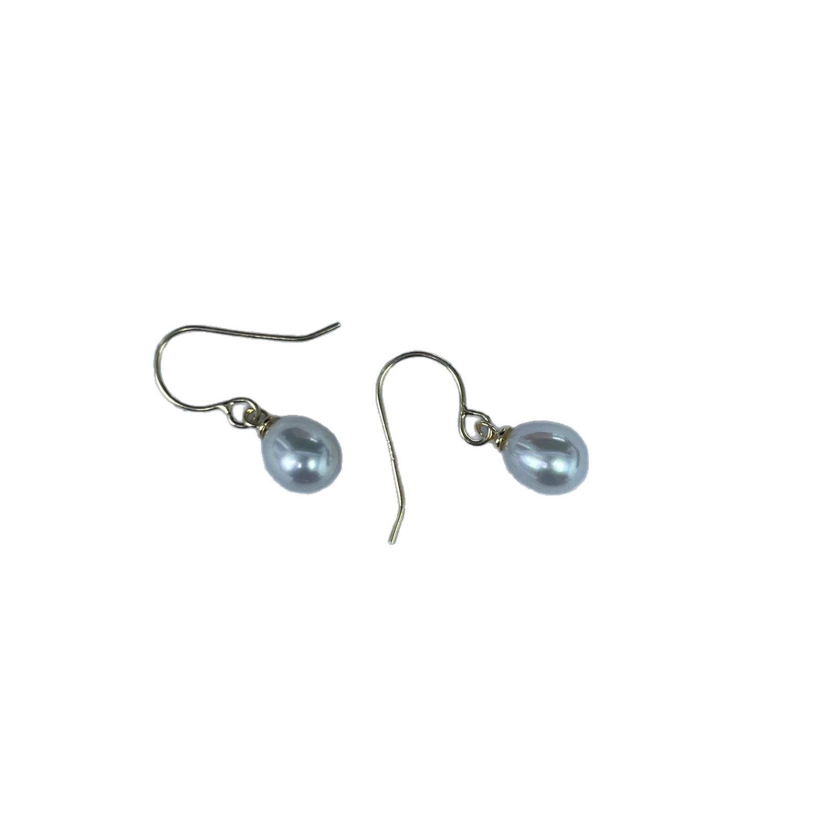 

Aurora Freshwater Nucleus-Free Rice Pearl Earrings, S925 Silver. Silver S925 Silver