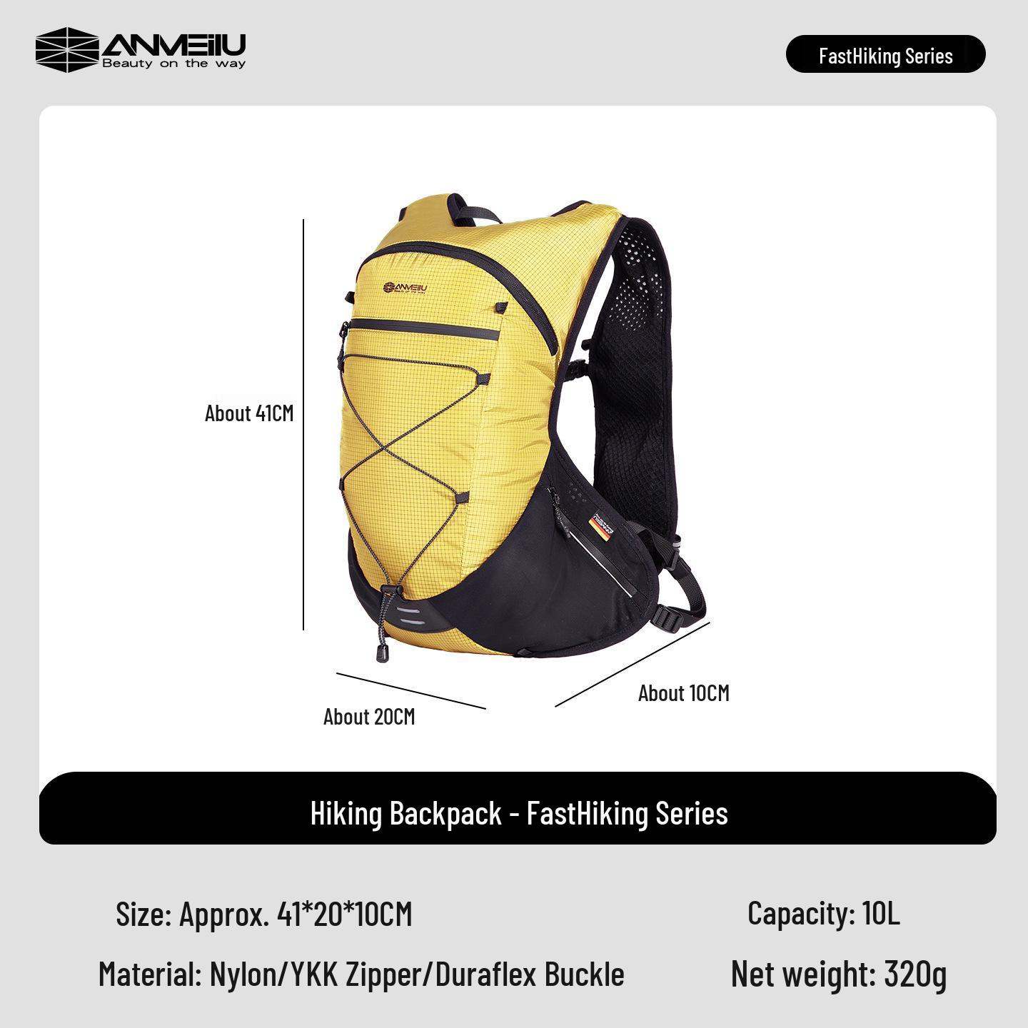 Anmeilu 10L Lightweight Cycling & Hiking Hydration Backpack for Men & Women