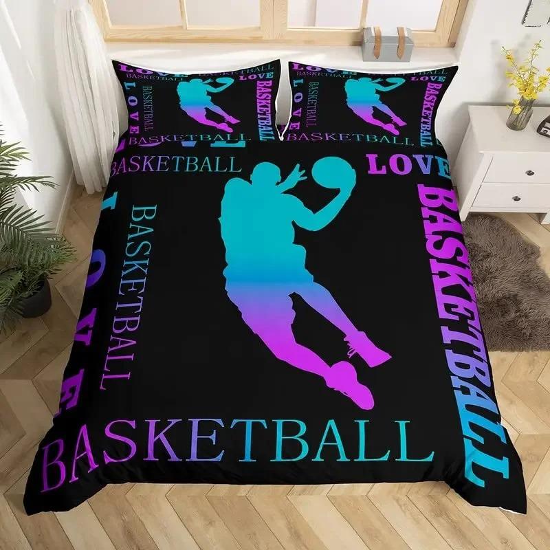 Liebe Gymnastik Königin König Bettbezug Bodenturnen Ballett Bettwäsche Set Neonpink Tanz Bettdeckenbezug Polyester Steppdeckenbezug
