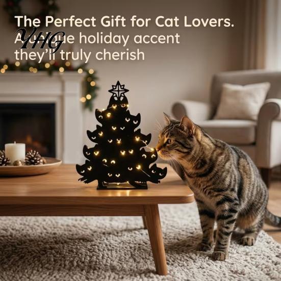 Minimalist PLA Candle Holder Halloween Cat Holder, 3D Printed Silhouette Tealight Spooky Christmas Table Decoration Tabletop Centerpiece Decor