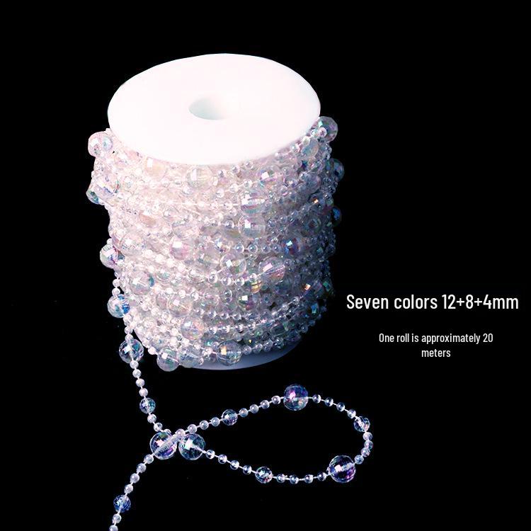 11mm UFO Acrylic Bead Chain for Wedding Aisle Runners & Ceiling Decorations
