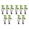 10 Pcs Artificial Coconut Tree Decor Aquarium Landscape Fish Tank Driftwood Model Trees Wear Resistant Pet Supplies