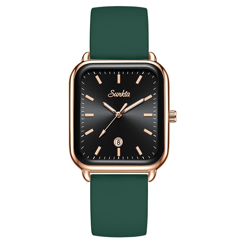 SUNKTA Ladies Watch Square Women's Wristwatch Quartz Calendar Elegant Casual Fashion Retro Watch Women Relogio Feminino+BOX