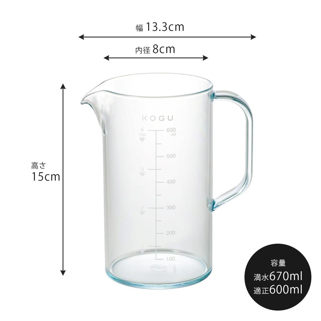 Coffee Tools KOGU Shimomura Planning Unbreakable Coffee Server 600ml [Made in Japan] Dishwasher Safe Resin Transparency Like Glass Lightweight